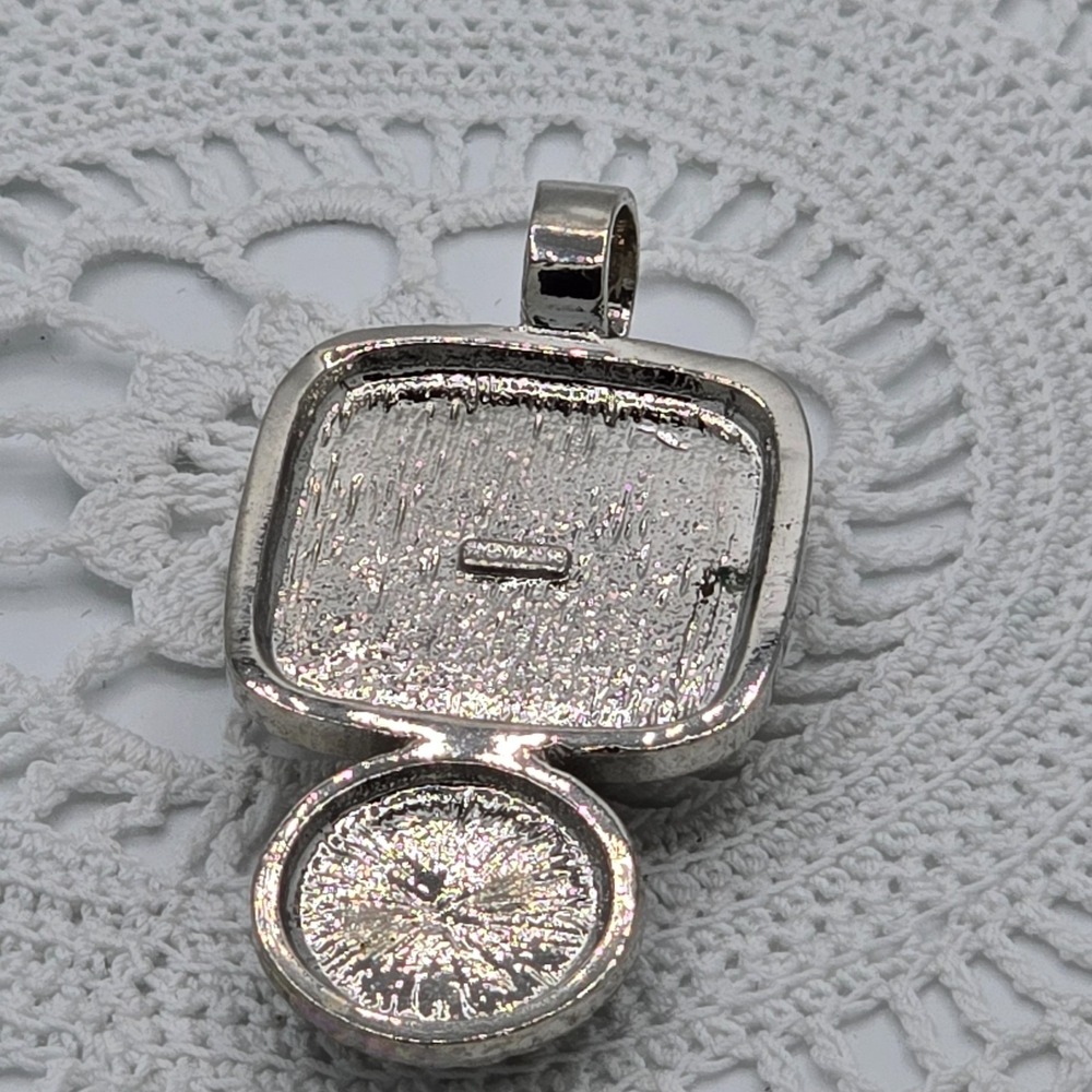 Vintage ROMAN Stone and Tigers Eye Silver Tone Pendant Brown - Picture 10 of 10